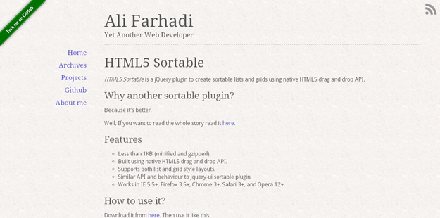 HTML5 Sortable