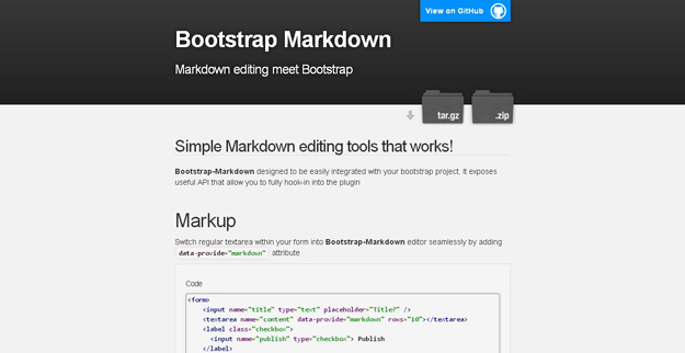 Bootstrap Markdown