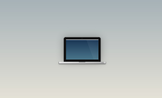 pure css icon macbook computer laptop