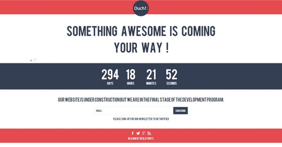 Ouch Under construction website template
