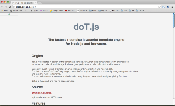 best javascript template engines for developers  - dotjs