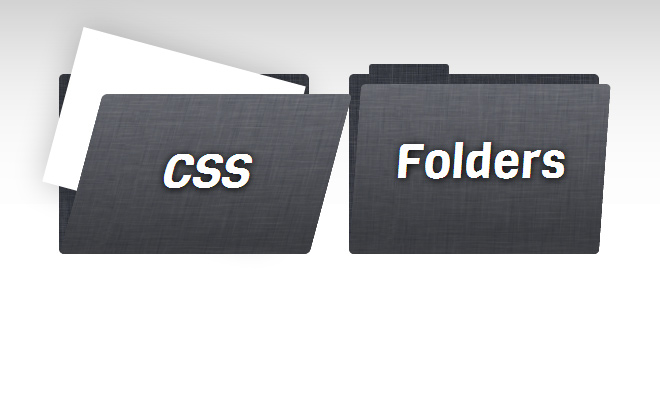 pure css folders open source code icon