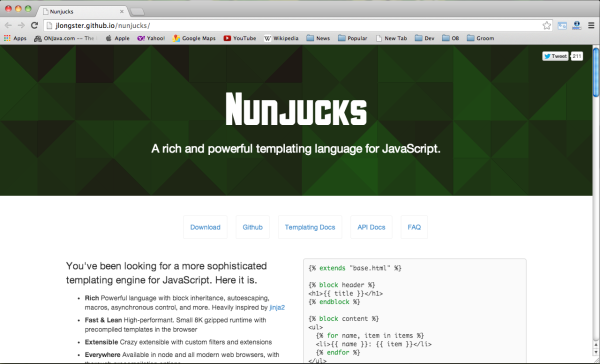 best javascript template engines for developers  - nunjuks