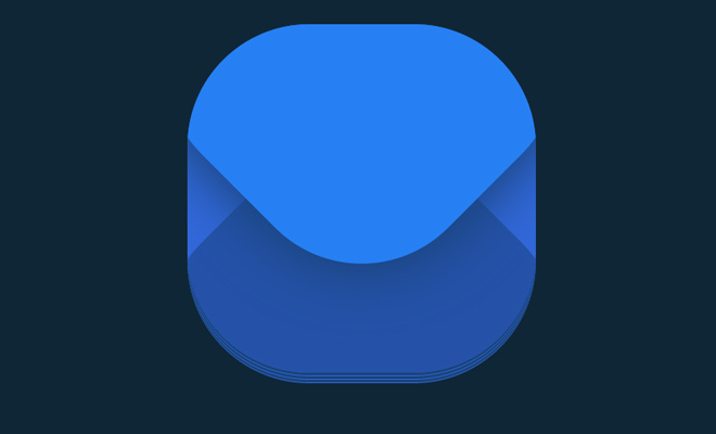 blue mail envelope icon css only