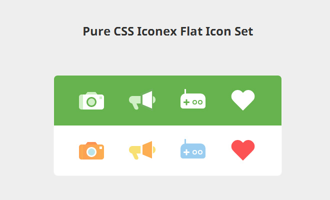 css iconex flat icons design open source