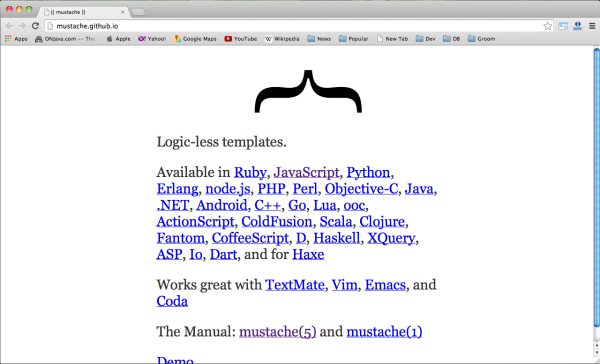 best javascript template engines for developers  - mustache