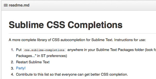 sublimecss completions