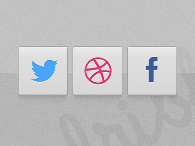Random social buttons with free PSD