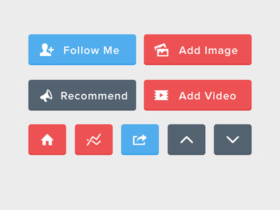 Flat UI Buttons (PSD Included)