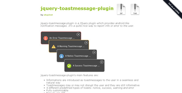 jquery-toastmessage-plugin