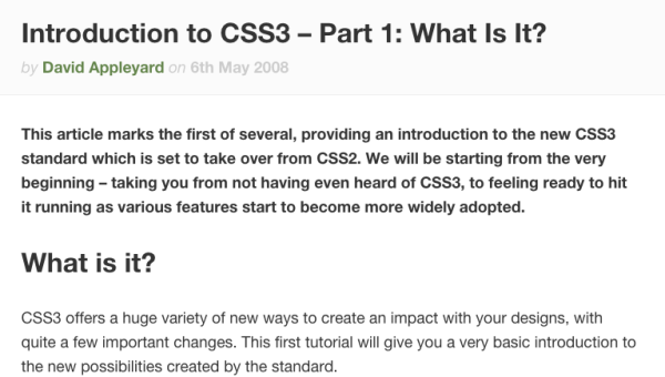 best way to learn CSS3 online css3