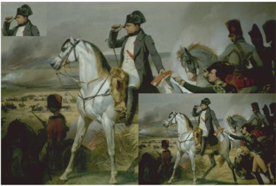同一张拿破仑图像，但左上角是头部截图，右下角是缩略图